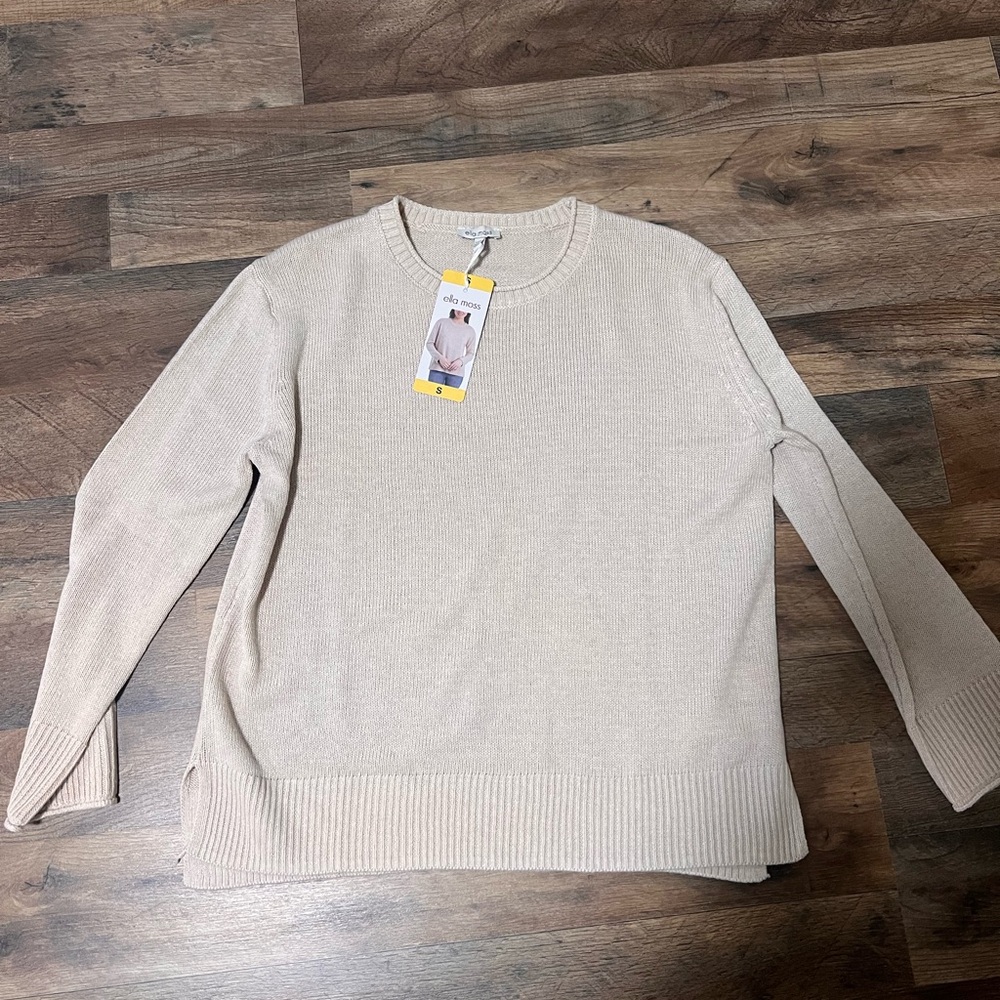 Ella Moss Cream Knit Pullover
